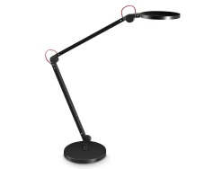 Lampe bureau led cep giant 3 articulations 2 bras 40cms coloris noir