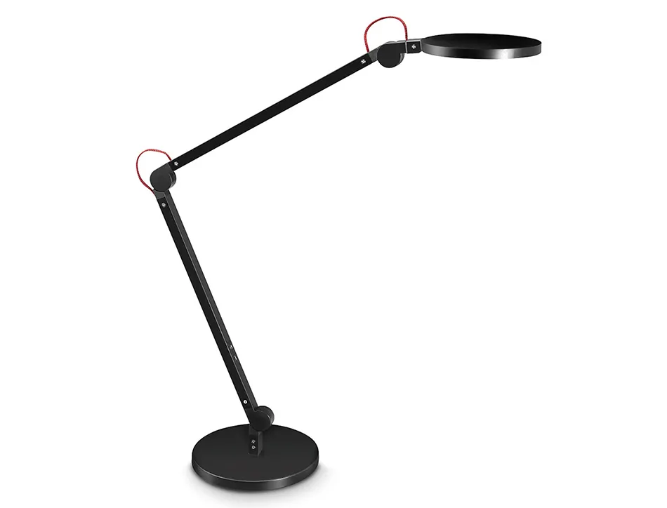Lampe bureau led cep giant 3 articulations 2 bras 40cms coloris noir