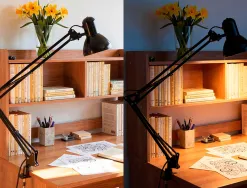 Lampe bureau q-connect antares puissance 40w dimensions 720x160mm coloris noir