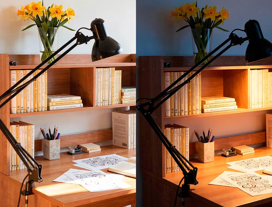 Lampe bureau q-connect antares puissance 40w dimensions 720x160mm coloris noir