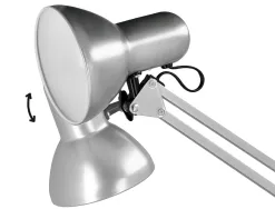 Lampe bureau q-connect antares puissance 40w dimensions 720x160mm coloris argent