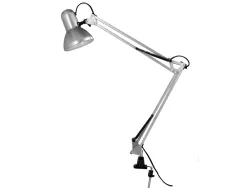 Lampe bureau q-connect antares puissance 40w dimensions 720x160mm coloris argent