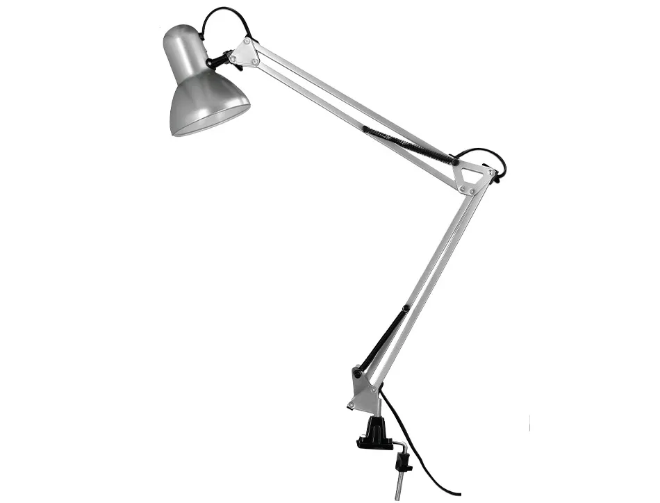 Lampe bureau q-connect antares puissance 40w dimensions 720x160mm coloris argent