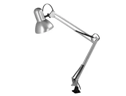 Lampe bureau q-connect antares puissance 40w dimensions 720x160mm coloris argent
