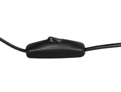 Lampe bureau q-connect deneb metal details bois interrupteur double articulation coloris noir