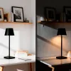 Lampe bureau q-connect nova led 2w 200 lm metal tactile rechargeable par usb-c coloris noir