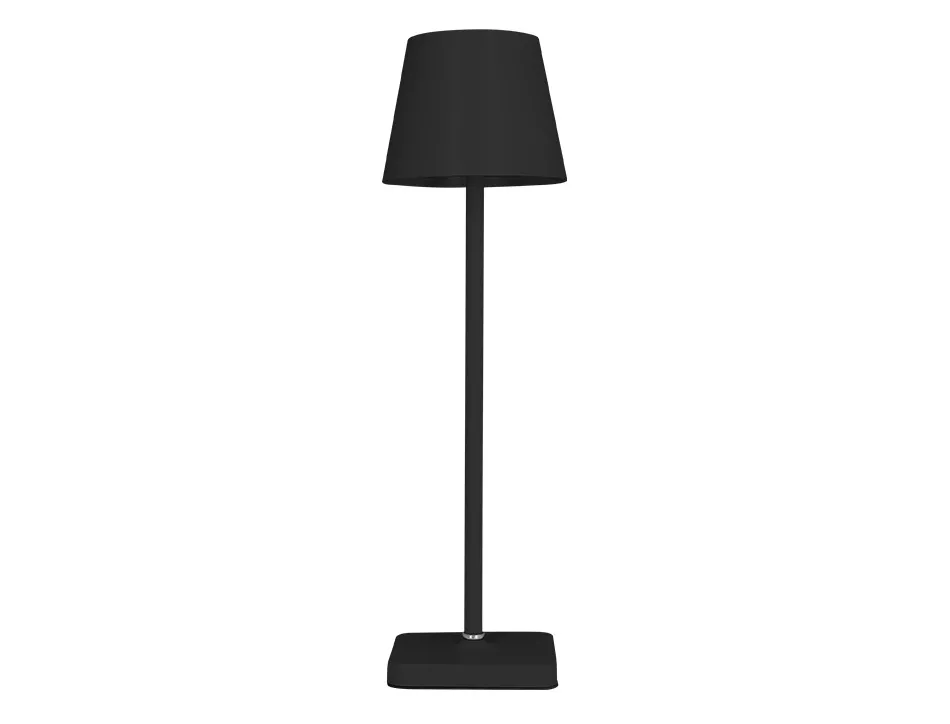 Lampe bureau q-connect nova led 2w 200 lm metal tactile rechargeable par usb-c coloris noir