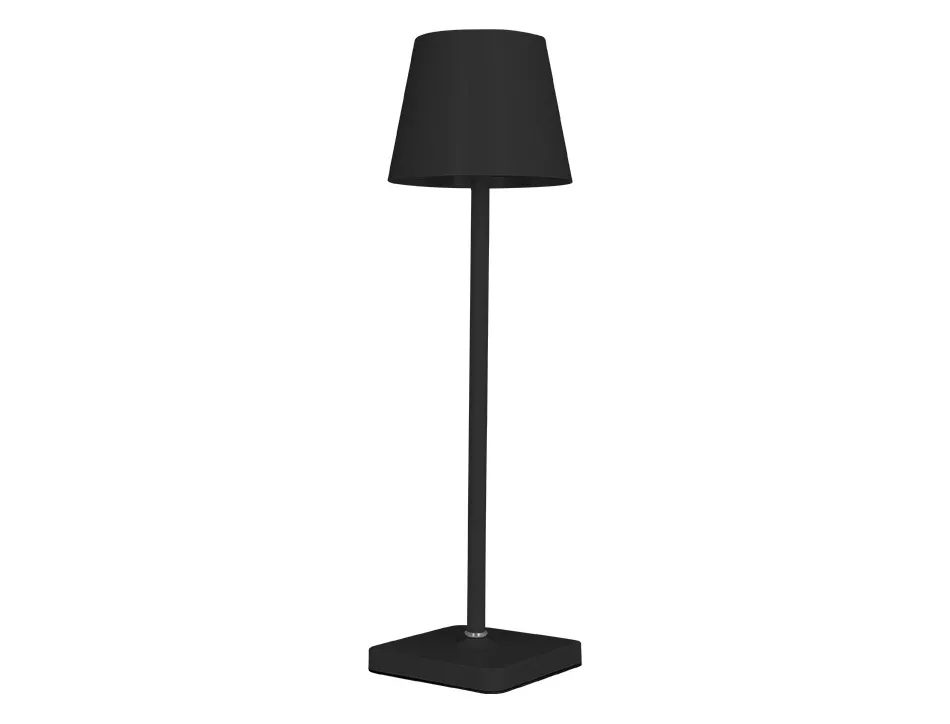 Lampe bureau q-connect nova led 2w 200 lm metal tactile rechargeable par usb-c coloris noir