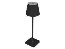 Lampe bureau q-connect nova led 2w 200 lm metal tactile rechargeable par usb-c coloris noir