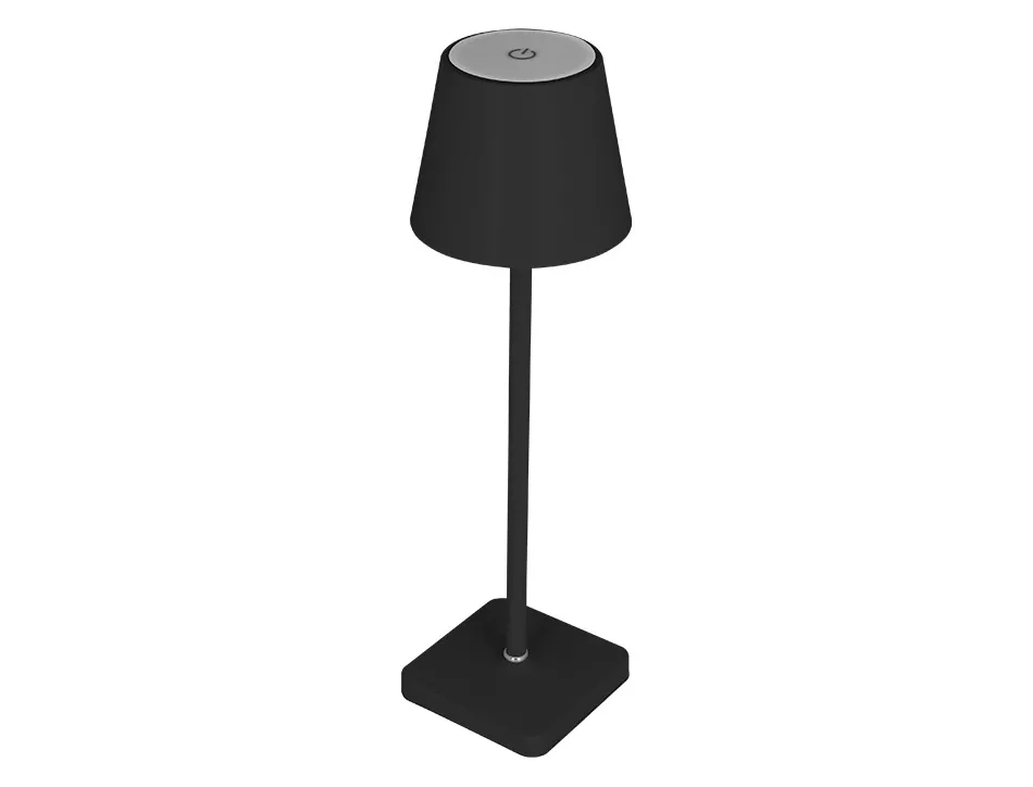 Lampe bureau q-connect nova led 2w 200 lm metal tactile rechargeable par usb-c coloris noir