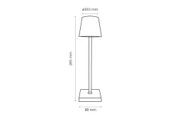 Lampe bureau q-connect nova led 2w 200 lm metal tactile rechargeable par usb-c coloris noir