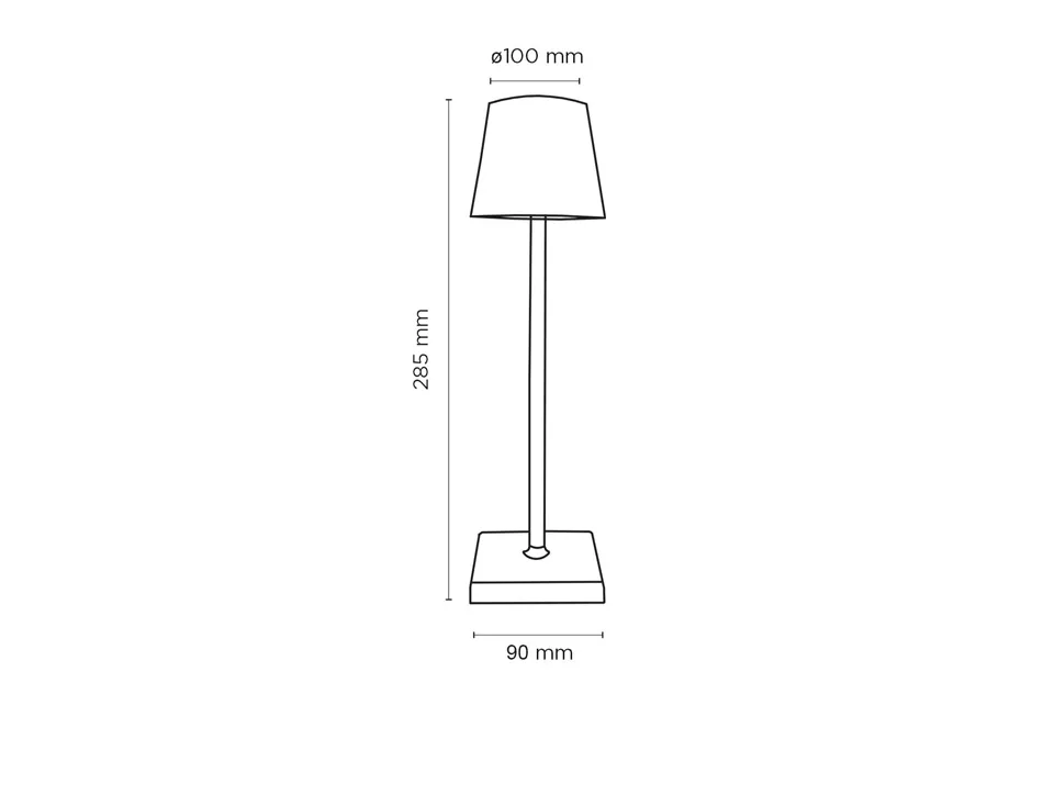 Lampe bureau q-connect nova led 2w 200 lm metal tactile rechargeable par usb-c coloris noir