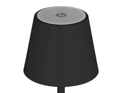Lampe bureau q-connect nova led 2w 200 lm metal tactile rechargeable par usb-c coloris noir