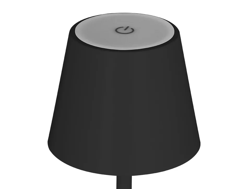 Lampe bureau q-connect nova led 2w 200 lm metal tactile rechargeable par usb-c coloris noir