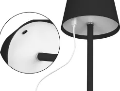 Lampe bureau q-connect nova led 2w 200 lm metal tactile rechargeable par usb-c coloris noir
