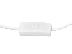 Lampe bureau q-connect orion metal details bois bras flexible coloris rose
