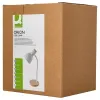 Lampe bureau q-connect orion metal details bois bras flexible coloris blanc