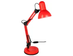 Lampe bureau q-connect polaris puissance 40w dimensions 150x430x160mm coloris rouge