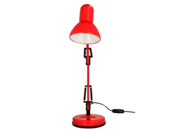 Lampe bureau q-connect polaris puissance 40w dimensions 150x430x160mm coloris rouge