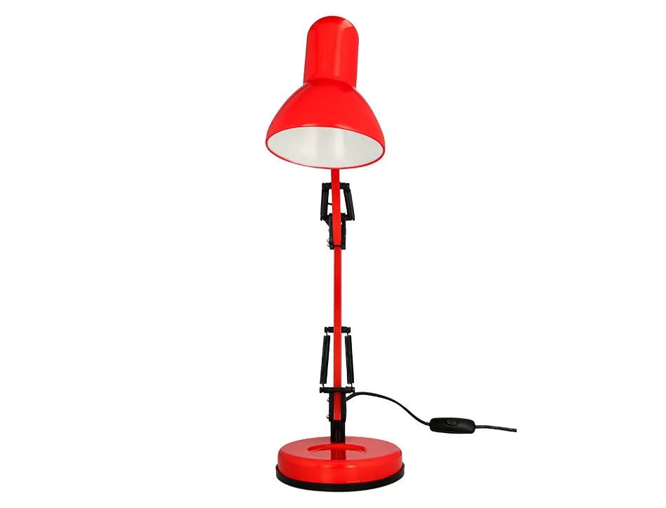Lampe bureau q-connect polaris puissance 40w dimensions 150x430x160mm coloris rouge