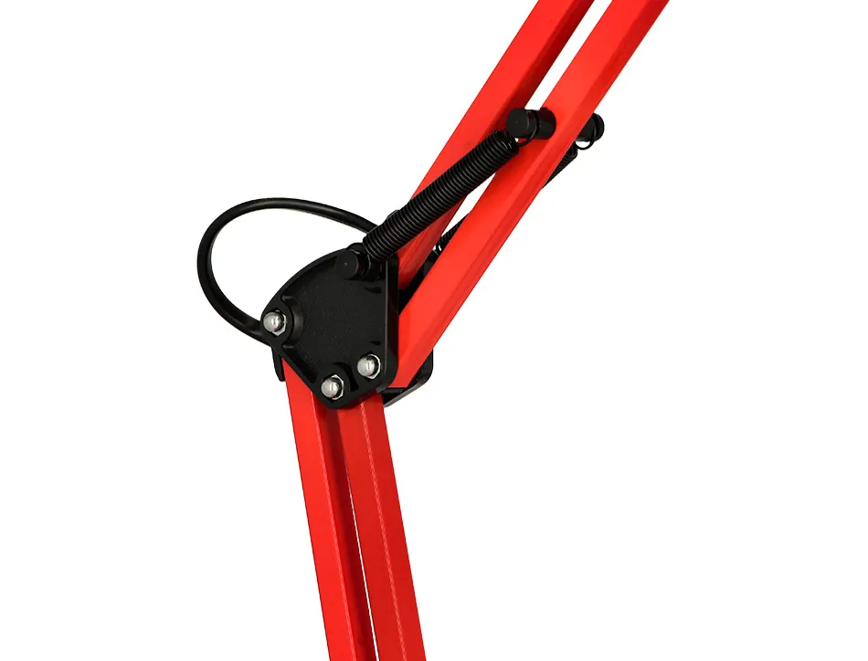 Lampe bureau q-connect polaris puissance 40w dimensions 150x430x160mm coloris rouge