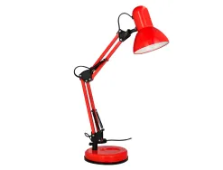 Lampe bureau q-connect polaris puissance 40w dimensions 150x430x160mm coloris rouge