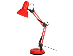 Lampe bureau q-connect polaris puissance 40w dimensions 150x430x160mm coloris rouge