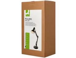 Lampe bureau q-connect polaris puissance 40w dimensions 150x430x160mm coloris noir
