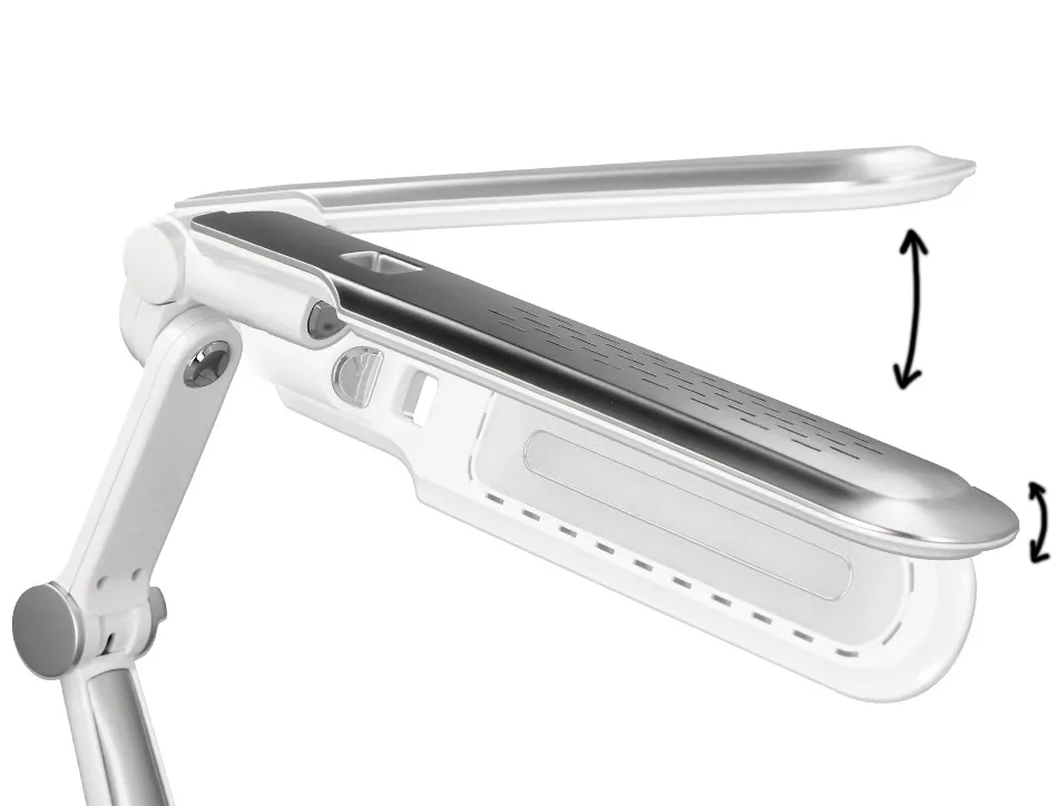 Lampe bureau q-connect professionelle abs 32 leds 9w interr upteur tactile 3 niveaux intensité coloris chromé