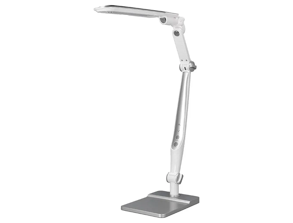 Lampe bureau q-connect professionelle abs 32 leds 9w interr upteur tactile 3 niveaux intensité coloris chromé