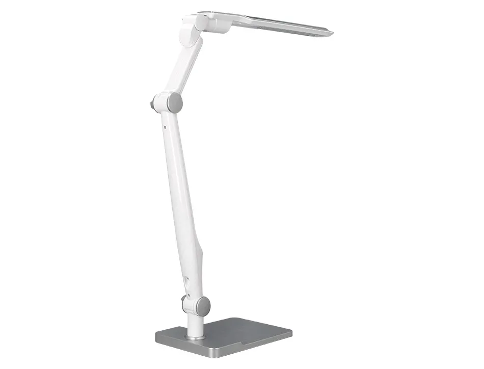 Lampe bureau q-connect professionelle abs 32 leds 9w interr upteur tactile 3 niveaux intensité coloris chromé