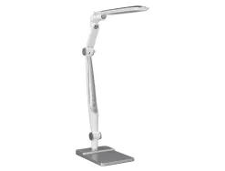 Lampe bureau q-connect professionelle abs 32 leds 9w interr upteur tactile 3 niveaux intensité coloris chromé