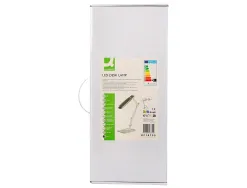 Lampe bureau q-connect professionelle abs 32 leds 9w interr upteur tactile 3 niveaux intensité coloris chromé