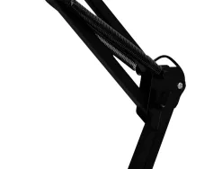 Lampe bureau q-connect rigel led 8w 320 lm aluminium avec pince bras double triple articulation coloris noir