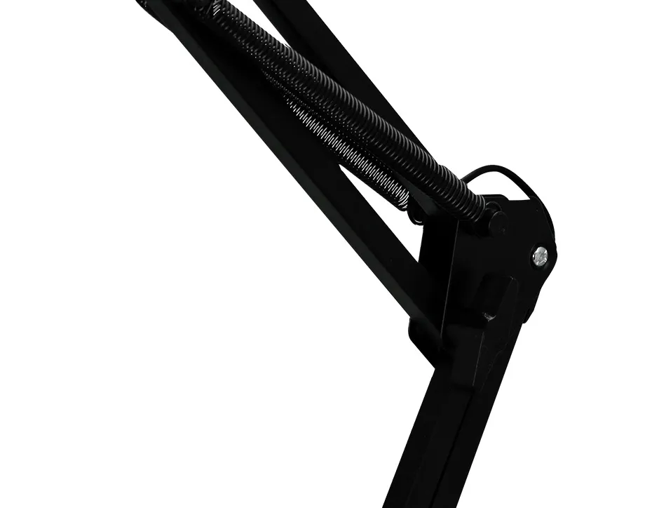Lampe bureau q-connect rigel led 8w 320 lm aluminium avec pince bras double triple articulation coloris noir