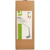Lampe bureau q-connect sirio led 13w 800 lm tactile 3 niveaux luminosite intensite reglable coloris argent