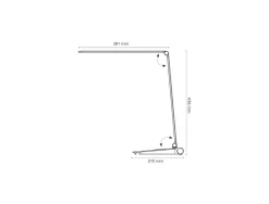 Lampe bureau q-connect sirio led 13w 800 lm tactile 3 niveaux luminosite intensite reglable coloris argent