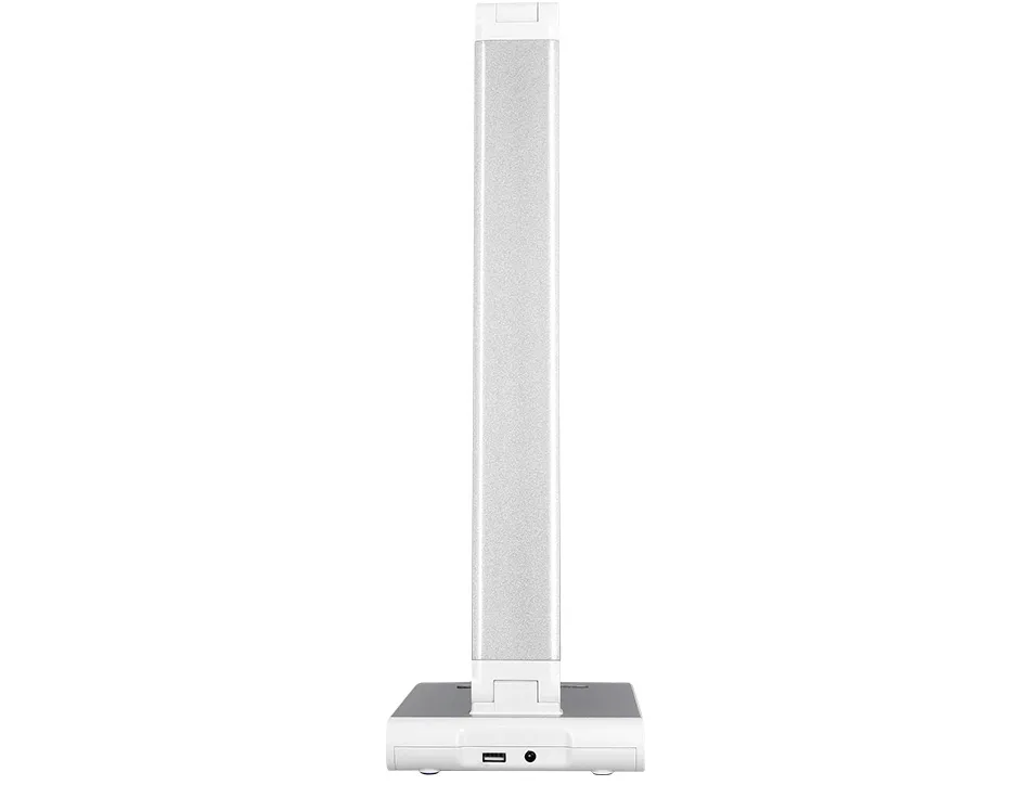 Lampe bureau q-connect sirio led 13w 800 lm tactile 3 niveaux luminosite intensite reglable coloris argent