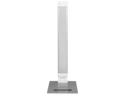 Lampe bureau q-connect sirio led 13w 800 lm tactile 3 niveaux luminosite intensite reglable coloris argent