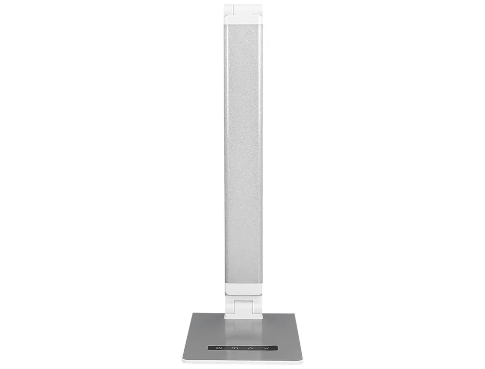 Lampe bureau q-connect sirio led 13w 800 lm tactile 3 niveaux luminosite intensite reglable coloris argent