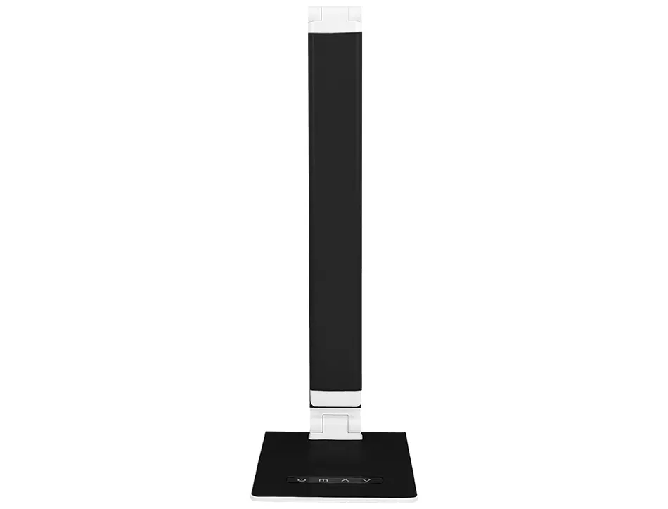 Lampe bureau q-connect sirio led 13w 800 lm tactile 3 niveaux luminosite intensite reglable coloris noir