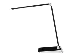 Lampe bureau q-connect sirio led 13w 800 lm tactile 3 niveaux luminosite intensite reglable coloris noir
