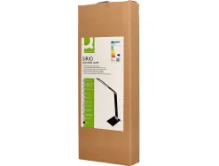 Lampe bureau q-connect sirio led 13w 800 lm tactile 3 niveaux luminosite intensite reglable coloris noir