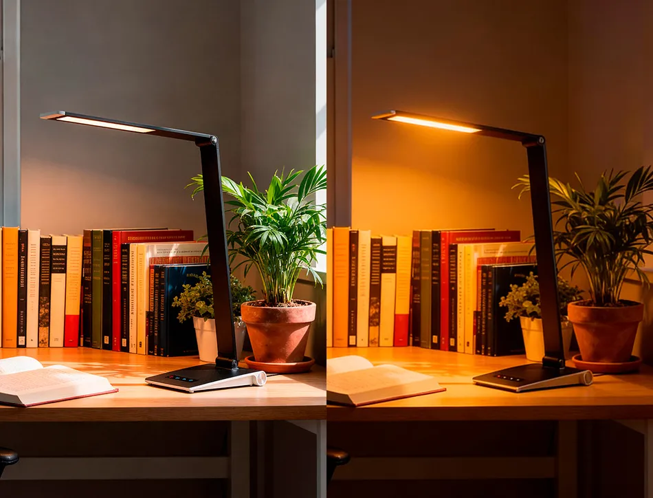 Lampe bureau q-connect sirio led 13w 800 lm tactile 3 niveaux luminosite intensite reglable coloris noir