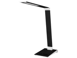 Lampe bureau q-connect sirio led 13w 800 lm tactile 3 niveaux luminosite intensite reglable coloris noir