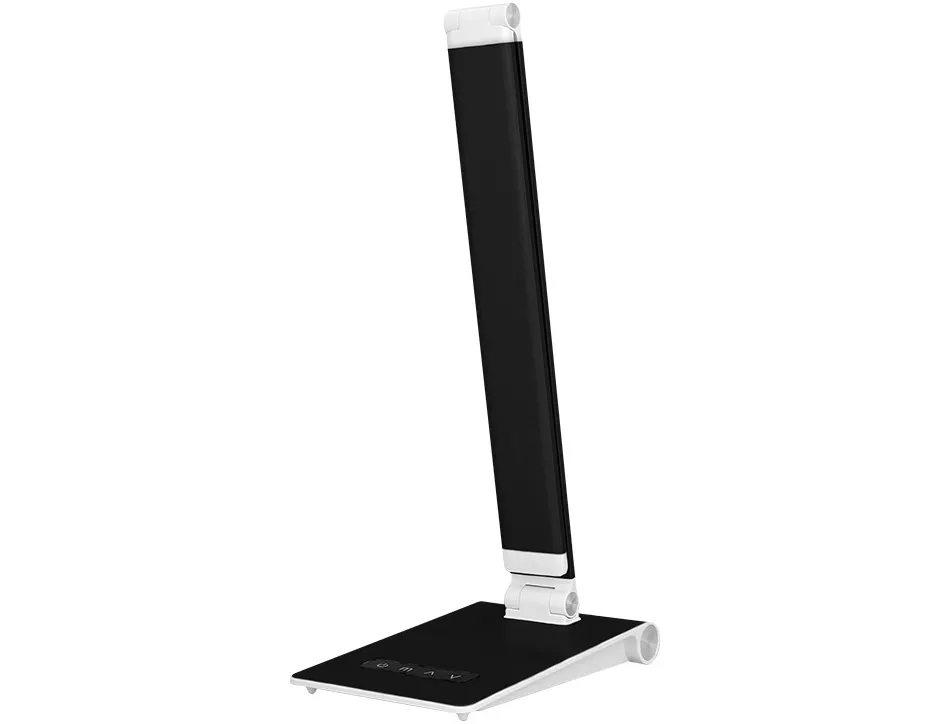 Lampe bureau q-connect sirio led 13w 800 lm tactile 3 niveaux luminosite intensite reglable coloris noir