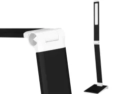 Lampe bureau q-connect sirio led 13w 800 lm tactile 3 niveaux luminosite intensite reglable coloris noir
