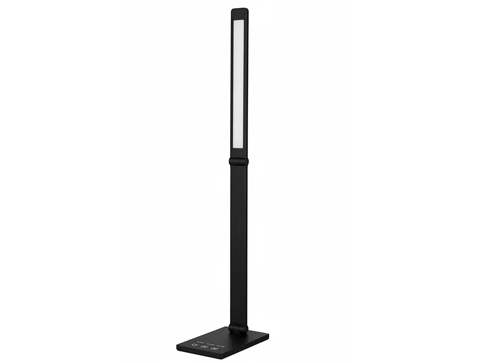 Lampe bureau q-connect vega 52 led puissance 10w dimensions 190x380x320mm coloris noir