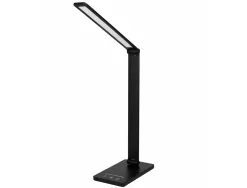 Lampe bureau q-connect vega 52 led puissance 10w dimensions 190x380x320mm coloris noir