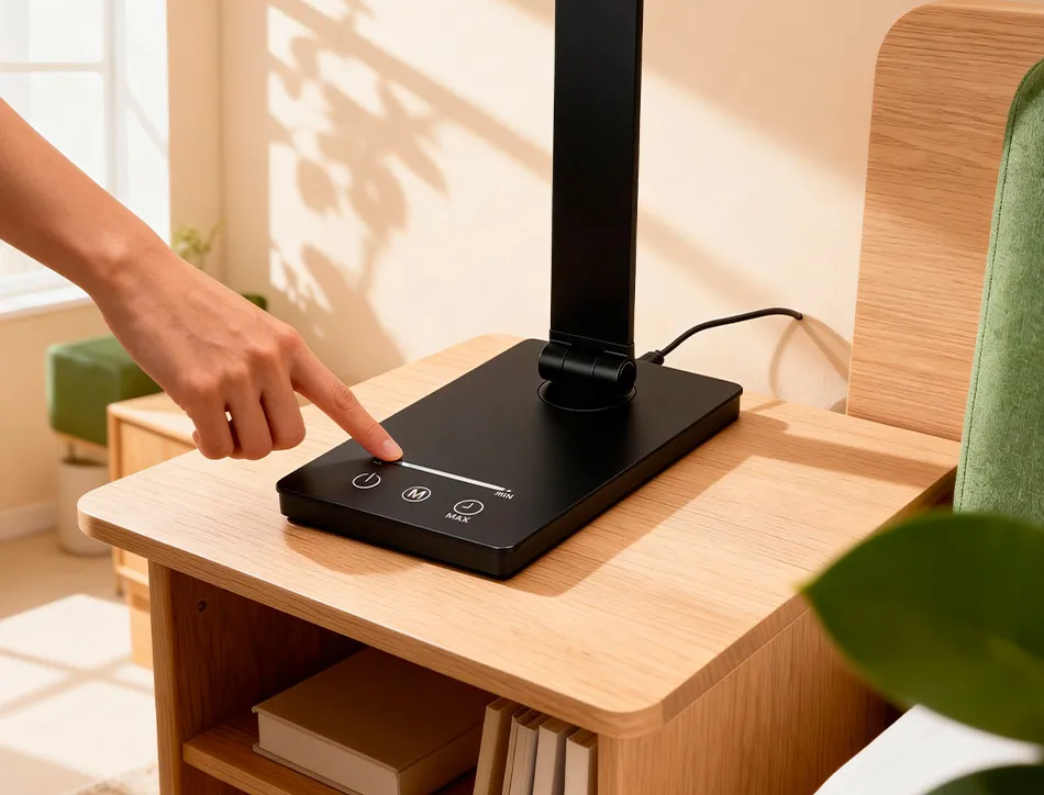 Lampe bureau q-connect vega 52 led puissance 10w dimensions 190x380x320mm coloris noir